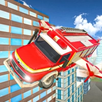 Flyvende Brandbil Kørende Sim