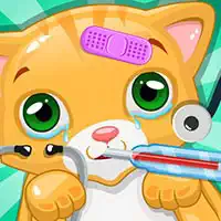 لعبة القط الصغير طبيب الحيوانات الأليفة البيطري