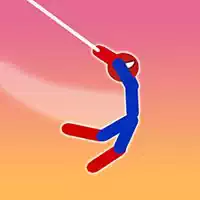 Super Hero Flip: Pająk Stickman Hook
