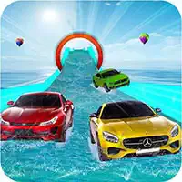 Water Slide Car Stunt Racing เกม 3D