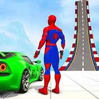 Zigzag Araba Örümcek Adam Yarışçısı -3D