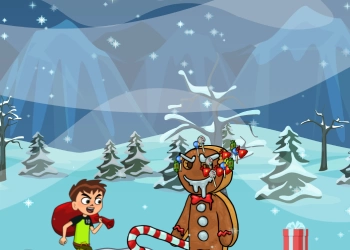 Ben 10 Vánoční Běh snímek obrazovky hry