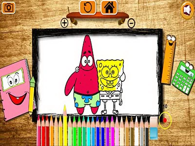 Bts Sponge Bob Zbarvení snímek obrazovky hry