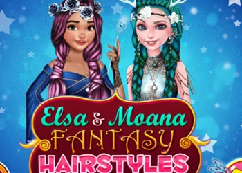Elsa And Moana Fantasy Frisurer skærmbillede af spillet