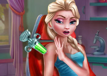 Elsa Vaccines Injection game screenshot