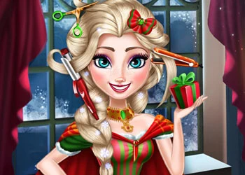 Ice Queen: Christmas Real Haircuts skærmbillede af spillet
