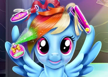 Rainbow Pony Real Haircuts játék képernyőképe