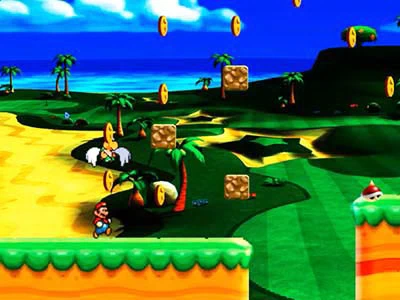 Super Mario-Avontuur schermafbeelding van het spel