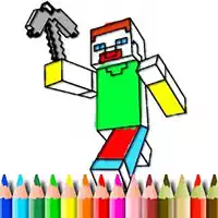 Bts Minecraft Coloring screenshot del gioco