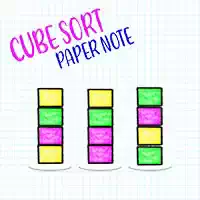 Cube Sort Paper Note game screenshot