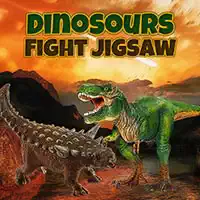 Dinosauruste Võitlus Pusle mängu ekraanipilt