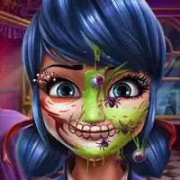 Dotted Girl Halloween Makeup game screenshot