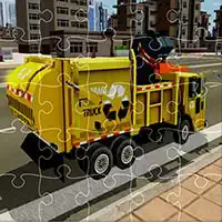 Quebra-Cabeça De Caminhões De Lixo