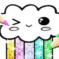 Kawaii Coloring Book Glitter - សៀវភៅគំនូរ