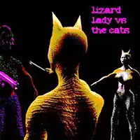Lizard Lady Vs The Cats skærmbillede af spillet