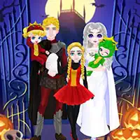 Costume Di Halloween Della Famiglia Principessa