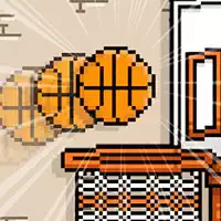 レトロなバスケットボール ゲームのスクリーンショット