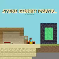 Steve Go Kart Portal game screenshot