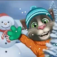 talking_tom_playing_snowballs ហ្គេម