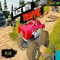 Ultimate MonterTruck Race With Traffic 3D game screenshot