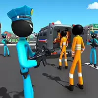 米国警察棒人間刑事飛行機トランスポーター ゲーム