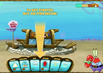 Krusty Krabı Müdafiə Edin oyun ekran görüntüsü