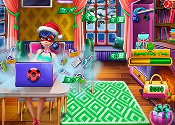 Gepunktetes Mädchen-Weihnachtseinkaufen Spiel-Screenshot