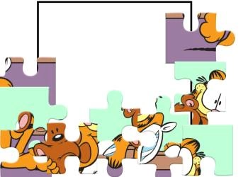 Jigsaw Garfield tangkapan layar permainan