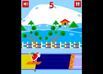Santa Ski captura de pantalla del juego
