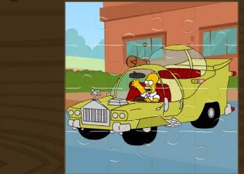 Simpsons Car Jigsaw խաղի սքրինշոթ