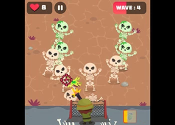 Defesa Do Esqueleto captura de tela do jogo