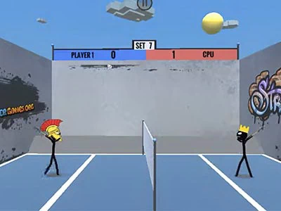 Stick Figur Badminton 3 skærmbillede af spillet