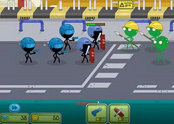 Стикмен Срещу Зомбита екранна снимка на играта