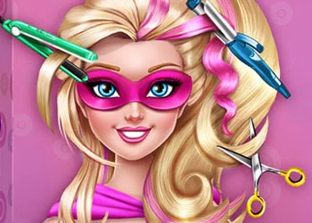 Super Barbie Echte Kapsels schermafbeelding van het spel