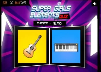 Super Girls Elements Quiz captură de ecran a jocului