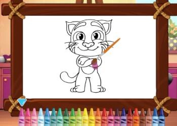 Puhuva Kissa Tom Ja Angela Väritys pelin kuvakaappaus