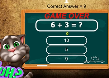 Talking Tom - Math Test Challenge game screenshot