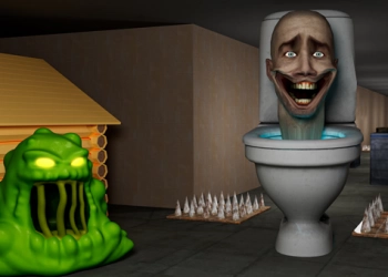 Тоалетна Monster Attack Sim 3D екранна снимка на играта
