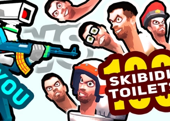 You Vs 100 Skibidi Toilets game screenshot
